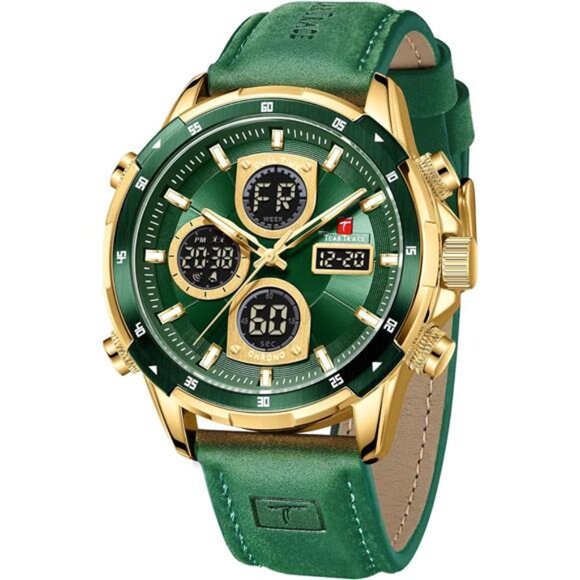 Watches Other - Watches for Men Luxury Waterproof Calendar Leather Strap Digital Chronograph